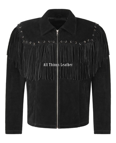 Men western fringe leather - men,