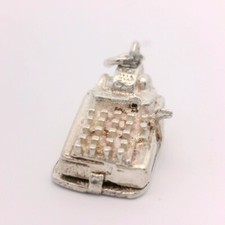 Rare Vintage Sterling Silver Opening Old Fashioned Cash Register /Till Charm