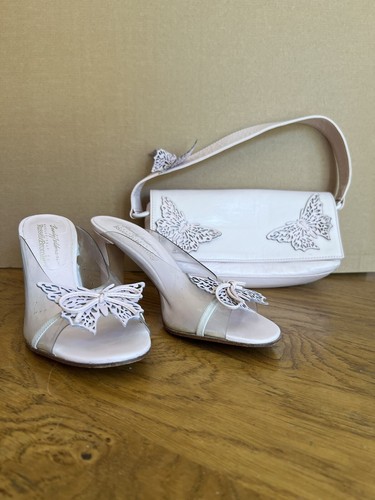 Pink butterfly heels handbag - pink,