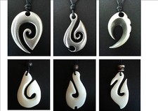 Mens boys necklace maori surf surfer tribal ethnic pendant pewter adjustable