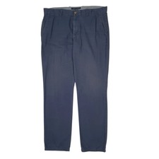 TOMMY HILFIGER Double Pleated Chino Trousers Navy Mens W36 L34
