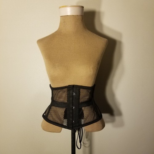 Mesh steel boned - steel, black