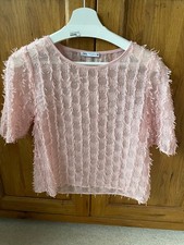 Zara Sheer Pink Fringe Women's