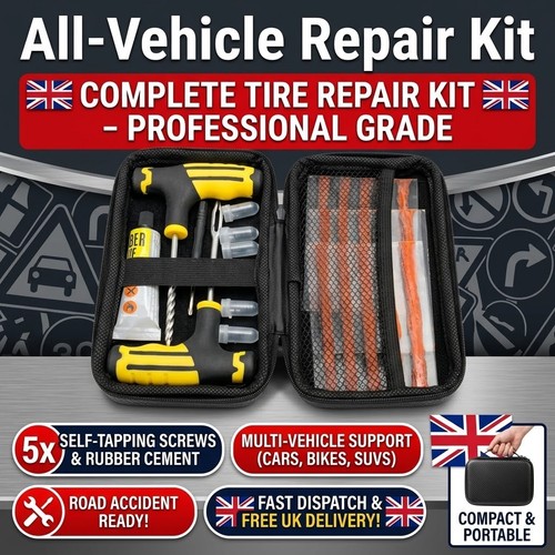 Tyre puncture repair tool kit - tyre,