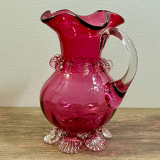 Antique Cranberry Glass Jug