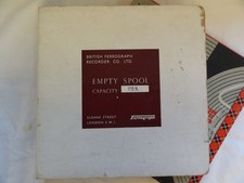 Vintage Ferrograph 7" x 1/4" metal spools for reel to reel tape x 2