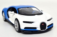 Maisto 1/24 Bugatti Chiron Blue / White Supercar Diecast Scale Model Car