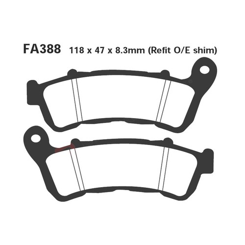 Pair brake pads ebc - brake, sp