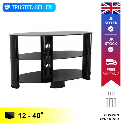 Oval glass stand unit - tv,