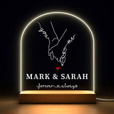 Christmas Gift For Girlfriend Boyfriend Personalised Night Light Sign Couples