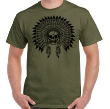 Indian Skull T-Shirt Headdress