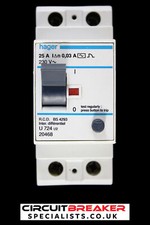 HAGER 25 AMP 30mA DOUBLE POLE