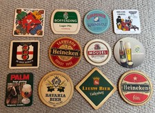 Twelve Vintage Dutch Beer Mats