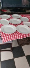 8 Pce Churchill super vitrified hotel ware White Dinner and Serving  Plates £ 35