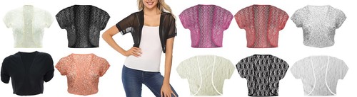 Womens sheer bolero shrugs - sheer,