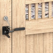 Auto Gate Latch Heavy Duty Carbon Steel Door Garden Catch Lock Shed Self Locking