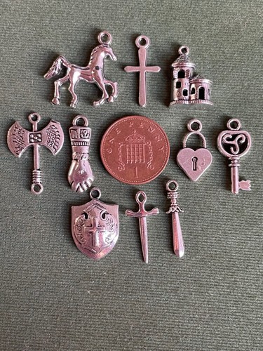Mixed knight charms - charms,