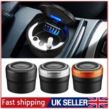Auto Car Ashtray Cigarette Cup Ash Holder LED Light Lid Portable