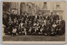 CARDIFF UNIVERSITY Students in the Courtyard, Glamorgan RP Postcard Unposted