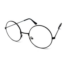 ADULTS/KIDS Round Clear Lens Glasses Wizard Hippie Frame Novelty Fancy Dress UK