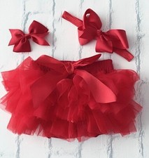 Girls Red Frilly Tutu Knickers