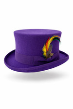 Purple 100% Wool Satin Lined