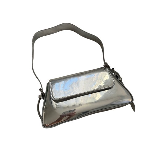 Chrome vintage silver bag - silver,
