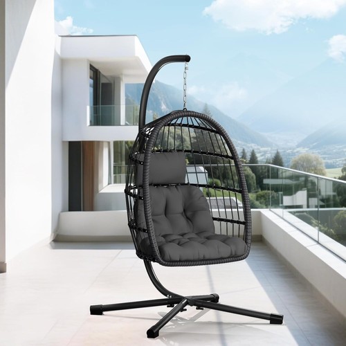 Egg chair with stand patio - with,