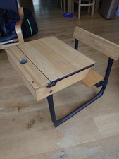 Vintage Wooden Child's Lift-Up School Writing Desk Antique