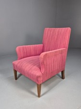 Vintage Danish Pink Chenille Lounge Chair 1950s Retro Mid Century EB10211 MNOR