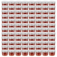 Glass Jam Jars 110ml Silver