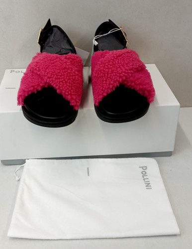Pollini faux fur slide - pollini,