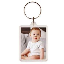 Passport Size Photo Keyring Picture Frame Key Ring-Transparent Acrylic Key Ring