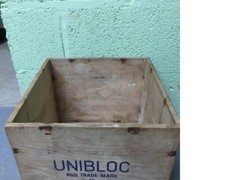 4 Large Vintage Wooden Crates (old box shabby chic storage cool rustic wedding