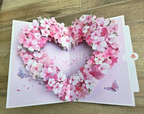 Cherry blossom heart pop up - blossom,