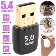 USB Bluetooth 5.4 Adapter Transmitter Receiver Dongle For Laptop PC Window 10/11