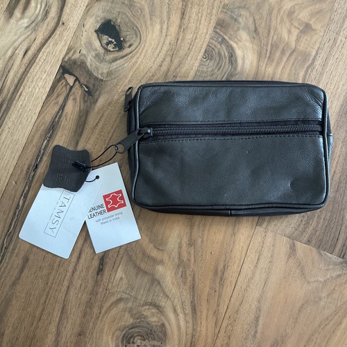 100 leather pouch bag brown - pouch,