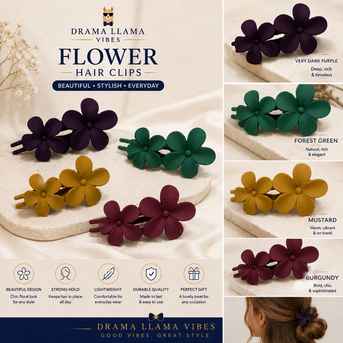 Flower hair clip - flower,