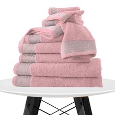 100% Egyptian Cotton Greek Key Towel Super Soft Quick Dry Big Bathroom Sheets