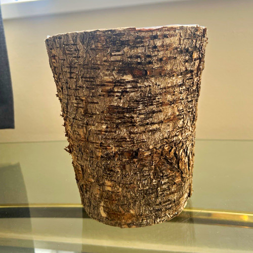Birch bark effect - round, plant
