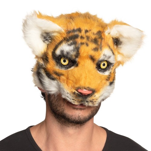 Tiger plush costume - plush, headpiece