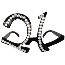 Black ‘21’ Birthday Shaped Diamante Sunglasses Novelty Gift Adult Unisex Prop