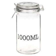 Large Glass Storage Jar With