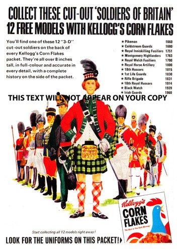 Kellogg cornflakes soldiers - kellogg`s,