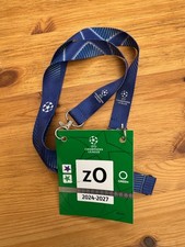 Aston Villa vs PSG - 15/04/2025 - UEFA Champions League Media Pass & Lanyard