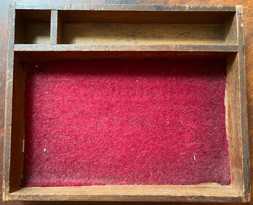 Baize lined small - , wooden