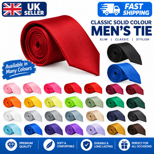Mens tie plain solid - mens,