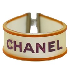 CHANEL Logo Rubber Silver-tone