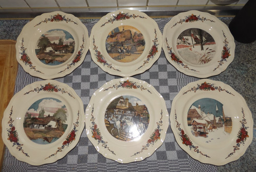 Dinner plates alsatian - 6,