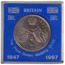 1997 Great Britain Elizabeth II 5 Pounds Cased Coin (Golden Wedding)